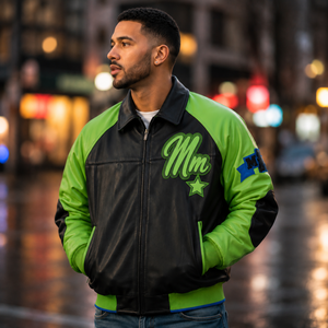 Luxury Black Genuine <b>Leather</b> <b>Jacket</b> – Modern Streetwear Style with Durable Construction and Premium Quality Finish ElegantCasual - Product Image 1