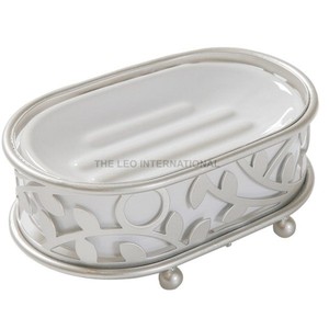 New Design Eco-Friendly Metal Soap Dish Modern Luxury Oval Design for Bathroom Decoration Customizable Size - Product Image 1