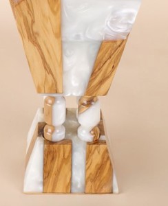 Quemador de incienso Mabkhara Bakhoor de diseño, quemador de incienso árabe Oud, madera de resina blanca, estilo artístico de Dubái, decoración de lujo para el hogar, Ramadán, Eid G - Product Image 2