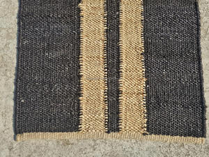 Tapis de couloir rayé en jute et coton à tissage plat avec des motifs géométriques de l'Inde exportateur porte d'entrée décor à la maison - Product Image 3