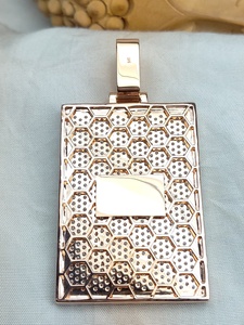 Colgante de Diamantes con Inicial Personalizada JJ en Oro Rosa, Colgante de Nombre Estilo Hip Hop con Diamantes, para Hombre y Mujer, Joyería Elegante - Product Image 3