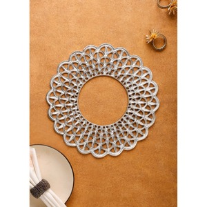 Round <b>Ceramic</b> Flat <b>Plate</b> Solid Color Minimalist Design Beaded Edge Dishes & <b>Plates</b> - Product Image 2
