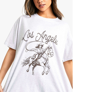 Camisetas de Cuello Redondo para Mujer al por Mayor, Camiseta Informal de Manga Corta para Verano, Personalizada con Estampado, Color Liso, 100% Algodón, Transpirable - Product Image 5