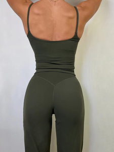 Débardeur de fitness à séchage rapide pour femme avec soutien-gorge de sport intégré – Haut de sport en spandex extensible dans quatre directions, antidérapant, grande taille, pour yoga et gym - Product Image 3