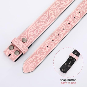 Cinturón de Cuero Genuino Reversible Marrón Cognac de 3.5cm de Ancho con Hebilla de Acero, Ajuste Personalizado, Casual, Formal, Ecológico e Impermeable - Product Image 3