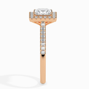Custom 14K 18K Rose Gold Princess Cut <b>Fine</b> <b>Rings</b> D VS1 VVS1 IGI Certified Lab Grown Diamond Engagement Wedding <b>Ring</b> for Women - Product Image 3