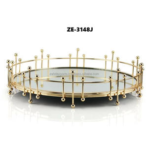 Plateau décoratif en métal de luxe pour salon, imperméable, décoration moderne pour la maison, mariages, dîners, haut de gamme, Zahid Exports, dégradable, 100 - Product Image 2