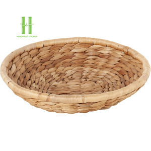 Vietnam Factory's Customizable Eco-Friendly Boho <b>Water</b> Hyacinth Tray Basket Storage Serving Food <b>Container</b> OEM HNH Craft - Product Image 1