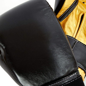 Gants de boxe professionnels personnalisables de haute qualité en cuir véritable haut de gamme avec lacets et sangle de poignet réglable à crochet - Product Image 5