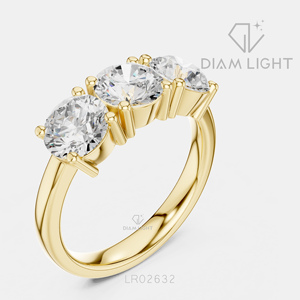 Bague de mariage ronde 2,10 carats, bijoux fins, certifiée IGI, or blanc 14 carats, diamant de laboratoire, bague de fiançailles et d'anniversaire - Product Image 6