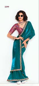 Dernière collection de saris en soie tissée de fournisseur indien, broderie, sequins, travail au fil pour mariages et festivals, prix de gros pour l'été - Product Image 3