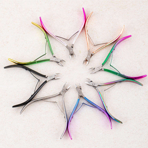High Quality Curved Stainless Steel Colorful Cuticle Nipper Rose <b>Pink</b> Manicure Pedicure Salon Nail Art for Finger Manicure - Product Image 3
