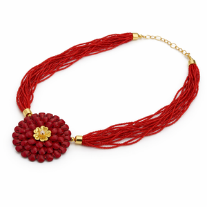 สร้อยคอทำมือจากลูกปัดแก้วสไตล์โบฮีเมียนหลายชั้นประดับด้วยลูกปัดมิยูกิ สร้อยคอแบบโชคเกอร์ทันสมัยและเป็นมิตรต่อสิ่งแวดล้อมสำหรับผู้หญิงและเด็กผู้หญิง - Product Image 1