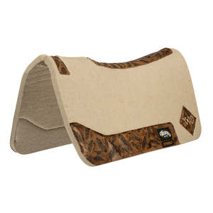 2026 Western Equestrian Dressage Jumping Carved Woolen Contoured <b>Felt</b> Saddle <b>Pad</b> Hand Tooled Cutback Custom Logo Available - Product Image 3