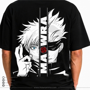 Camiseta negra de manga corta para hombre de Mawra con estampado de letras en la parte delantera, cuello redondo, estilo casual, transpirable, para unisex. - Product Image 4