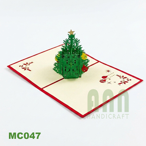 High Quality Custom Printed 3D Pop-Up 'Thank You' Christmas Tree Greeting <b>Cards</b> Perfect Souvenir Birthdays Love Hot Stamping UV - Product Image 1