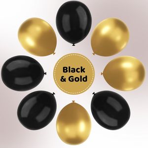 67 Palloncini Metallizzati Oro e Nero da 12 Pollici per Feste - Compleanni, Pensionamenti, Lauree, Capodanno - Product Image 2