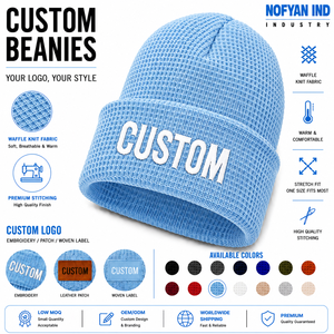 Gorro de Punto Tipo Waffle Personalizado, Fabricante Mayorista OEM ODM, Etiqueta Privada, Gorro de Invierno, Proveedor Mayorista, Precio Directo de Fábrica - Product Image 3