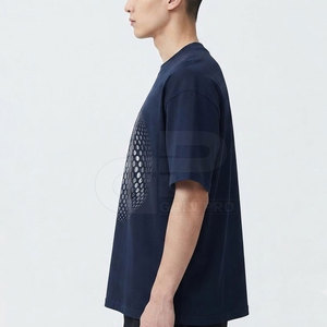 Camiseta con estampado reflectante de alto rendimiento para hombre, camiseta de algodón de manga corta, cómoda, transpirable, informal, moda urbana, ropa diaria - Product Image 6