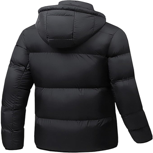 Vestes d'hiver matelassées pour hommes, manteaux légers en duvet avec capuche, vêtements d'extérieur décontractés imperméables et coupe-vent, manteau en coton pour hommes - Product Image 2