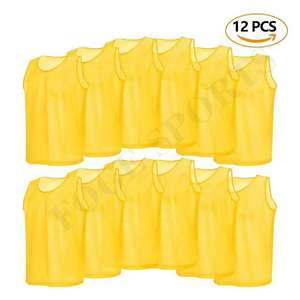 Gilets d'entraînement de basket-ball Football Scrimmage Pennies en maille de sport personnalisés bon marché Bavoirs de football réversibles - Product Image 1