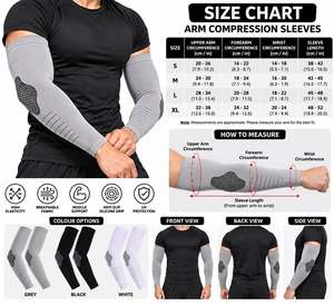 Compression <b>Arm</b> <b>Sleeves</b> With Elbow Support Non Slip 2 Pack - Product Image 3