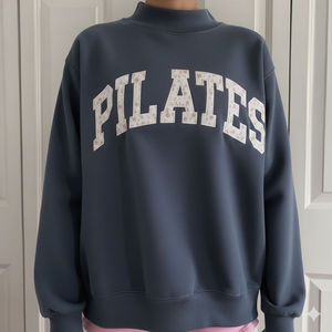 Womens Brown <b>Mock</b> <b>Neck</b> Sweatshirt Oversized Casual Fleece Pullover Streetwear Winter <b>Top</b> - Product Image 4