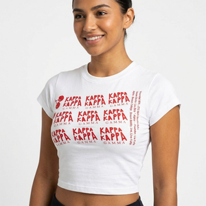 Nueva Camiseta corta para mujer, camiseta de manga corta, transpirable, ligera, diseño de verano, impresión Kapa DTF, colores personalizados ecológicos - Product Image 1