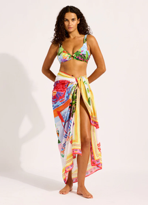 Pareo Hawaiano Personalizado, Sarong Floral de Chifón Polinesio, Ligero, para Playa, Fabricante de Telas al por Mayor OEM - Product Image 4