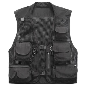 Chaleco de Pesca Multibolsillos para Hombre, Transpirable, para Fotografía, Senderismo, Viajes, Chaleco Utilitario, Venta al Por Mayor, Logotipo Personalizado OEM - Product Image 5