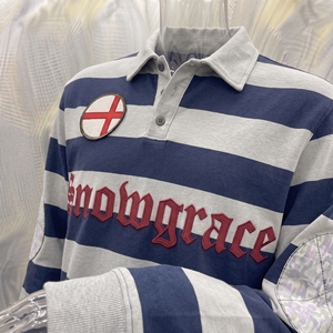 เสื้อรักบี้ลายทางสโนว์เกรซแขนยาว ปกคอพับ ปักโลโก้ ทรงปกติ สำหรับผู้ใหญ่ ทุกฤดูกาล - Product Image 6