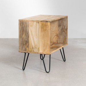 Table d'appoint en bois de manguier Vandana Amber Contour - Product Image 3