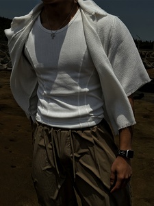 Unisex Adult Tank Tops-Bamboo/Cotton Blend Breathable & Quick Dry Animal/Leopard Print Fitted/Regular Fit Summer/Autumn - Product Image 3