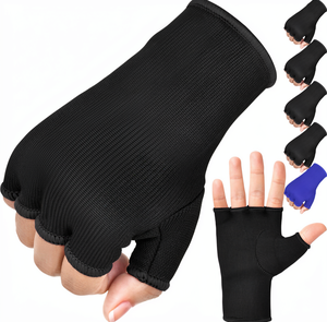 Gants de compression noirs sans doigts OEM, élastiques, respirants, équipement de protection pour la boxe, unisexe, adultes, couleur unie, style à enfiler - Product Image 4