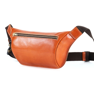 Pochette de ceinture en cuir véritable durable avec ajustement réglable à la taille, plusieurs compartiments de rangement et fermeture éclair sécurisée pour un usage quotidien - Product Image 1