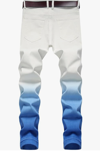 Jeans Rectos Ajustados para Hombre, Estilo Desgastado, Pantalones Casuales de Mezclilla - Product Image 4