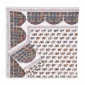 Colcha de Algodón Multicolor de Lujo con Estampado a Mano, Ropa de Cama Bohemia, Colcha Reversible de Algodón Orgánico para Todas las Estaciones - Product Image 1