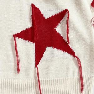 เสื้อสเวตเตอร์ถักผ้าแจ็คการ์ดสำหรับผู้ชายเสื้อคอกลมแขนยาวผ้าฝ้าย100% พิมพ์ลายดิจิตอลสำหรับฤดูหนาว - Product Image 4