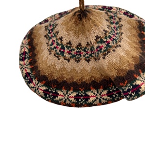 Béret en laine de camélia classique français élégant Simple octogonal hiver chaud casquette à la mode pour dames décontracté fête voyage en plein air - Product Image 2