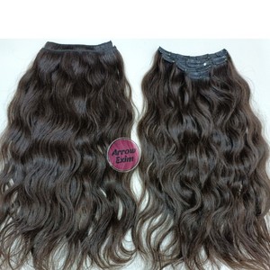 Extensions de cheveux naturels Remy 100 % Arrow Exim, double trame, à clipser, ondulées, cheveux humains indiens, 100 g, grade 12A, permanentes, vente en gros - Product Image 6