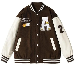 Chaqueta Varsity para Hombre, Transpirable, Sólida, Grosor Estándar, Ligera, Informal, con Logotipo Personalizado, Proveedor OEM, Venta al Por Mayor - Product Image 6