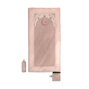 Alfombra de oración de viaje de tela Taslan repelente al agua, enrollable, antideslizante, ligera, portátil, musulmana, con logo personalizado, regalo de Ramadán - Product Image 1