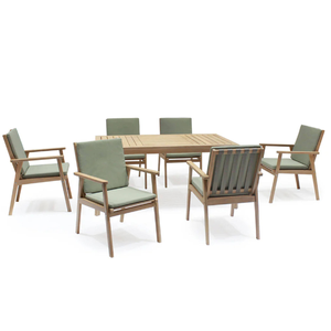 Modern Style Outdoor Leisure <b>Tables</b> and Chairs Villa Rope Weaving with Teak Wooden Frame Material <b>for</b> Home Furniture - Product Image 1