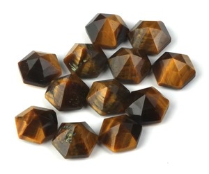 <b>Top</b> Sale Tiger Eye Hexagon Cut Loose Gemstone 6 To 15mm Natural Tiger Eye Stone <b>Beads</b> For Jewelry Making Indian Wholesale Bulk - Product Image 6
