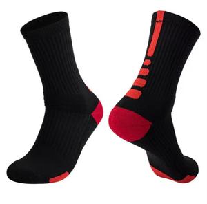 <b>Men's</b> Crew <b>Socks</b> with Red Accents Knitted Breathable Spandex Cotton Sports Summer Wear Cuff Logo Standard <b>Thickness</b> - Product Image 4
