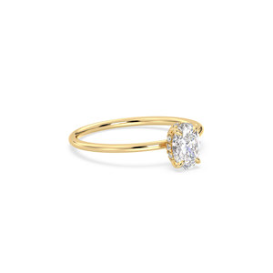 REYES – bague minimaliste en argent Sterling 925, coupe ovale, 0.84 Carat, VVS, Moissanite, pour femmes, bijoux fins de luxe certifiés GRA - Product Image 3