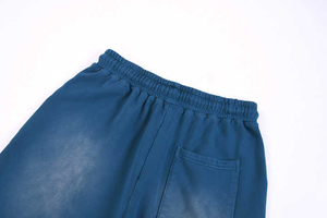 Pantalones Cortos Deportivos Personalizados de Algodón 100% con Estampado 3D en Relieve, Estilo Streetwear, con Bajo Deshilachado y Lavado Ácido, para Hombre, Diseño OEM - Product Image 6