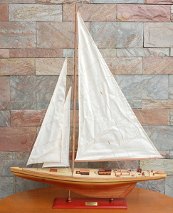 Modèle de voilier moyen Ranger, modèle de yacht à voiles, modèle de bateau en bois artisanal, décoration nautique, décoration de la maison, 60Lx12Wx76H cm - Product Image 6