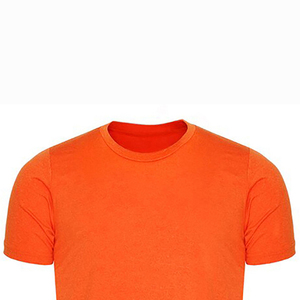 Men's Orange Short Sleeve O-Neck T-<b>Shirt</b> Regular Fit Solid Pattern Casual <b>100</b>% <b>Polyester</b> Breathable Quick Dry Knitted - Product Image 3