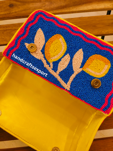 Sac à bandoulière de luxe fait main en perles de citron, tendance, léger, brodé, robuste et sûr |   Conception de logo personnalisée disponible, respectueuse de l'environnement - Product Image 4